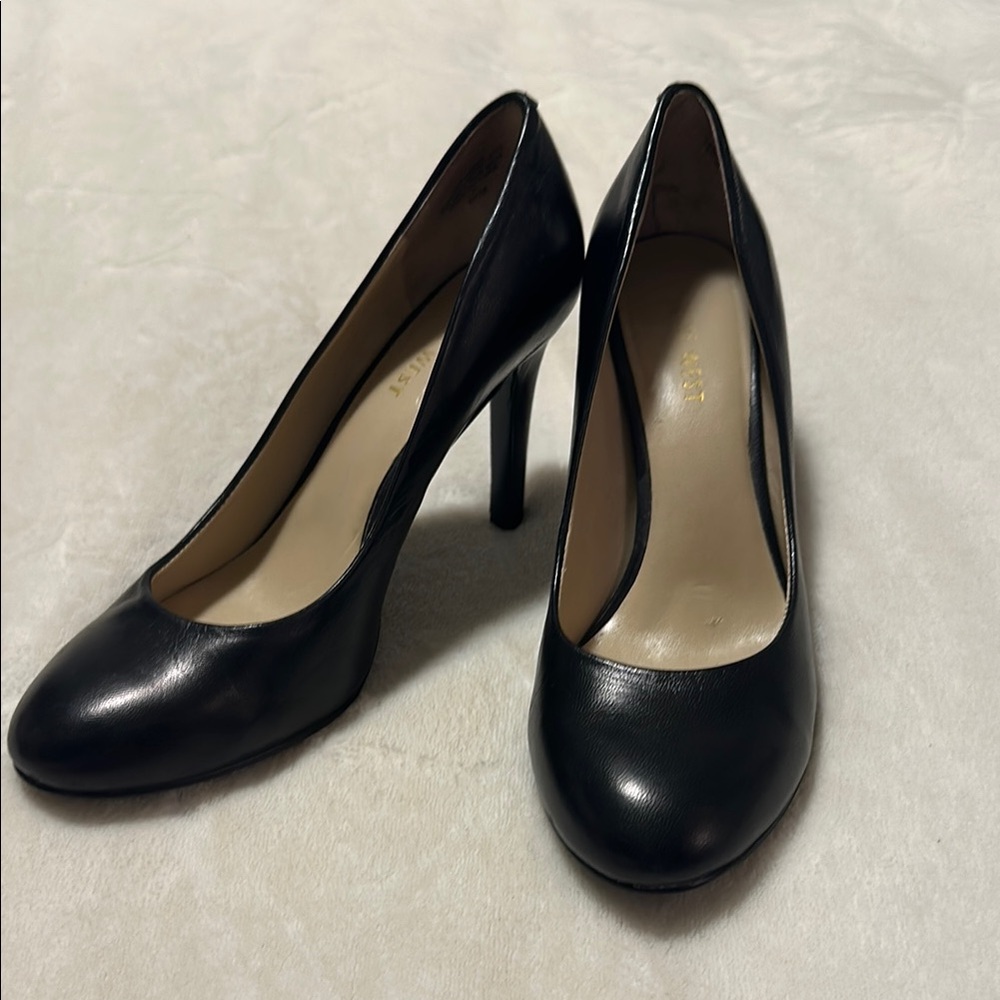 Elegant Black Leather Heels